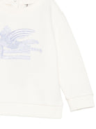 Felpa per neonato Etro Kids bianca con motivo Pegaso GZ4300 Z3183 102 ETRO KIDS 
