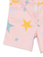 Shorts per bambina Stella McCartney Kids rosa con stampa stelle TY6B19 Z2572 507MC STELLA McCARTNEY KIDS 