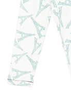 Pigiama per bambini Petit Bateau bianco con stampa torre eiffel A0F1H 01 PETIT BATEAU KIDS 