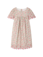 Abito per bambina Bonpoint rosa con stampa a fiori all-over S06GDRW00037 528 BONPOINT KIDS 