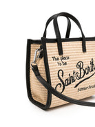 Borsa Vivian MC2 Saint Barth beige con logo ricamato sul davanti VVID001 00421L MC2 ST. BARTH KIDS 