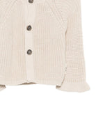 Cardigan per neonata Douuod Kids beige con orlo arricciato DY9000 X0011 870 DOUUOD KIDS 