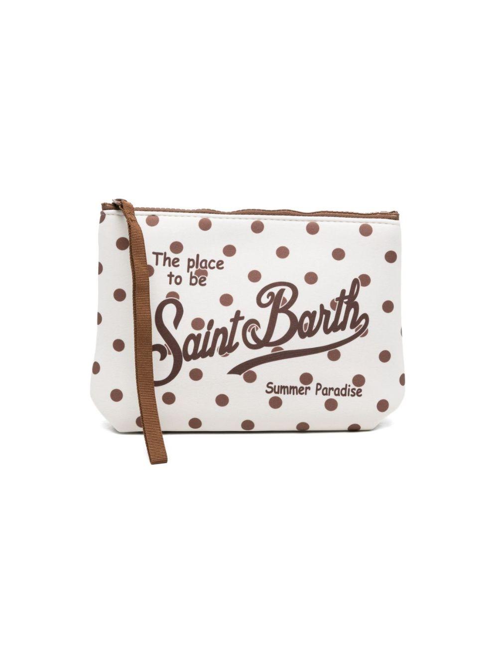 Pochette Aline MC2 Saint Barth beige con stampa a pois ALIN001 03287L MC2 ST. BARTH KIDS 