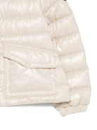 Giubbino per bambina Moncler Kids bianco con cappuccio L19541A00022597Z8 20N MONCLER KIDS 