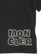 T-shirt per bambino Moncler Enfant nera con stampa logo L19548C0000689AFV 999 MONCLER KIDS 