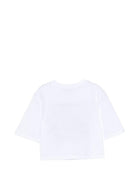 T-shirt per bambina MSGM Kids bianca con stampa logo sul davanti S6MSJGTH128 001 MSGM KIDS 