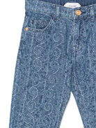 Jeans per bambini Versace Kids in denim con motivo Barocco all-over 10246701A18196 1D030 VERSACE KIDS 