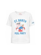 T-shirt per bambino MC2 Saint barth Kids bianca con stampa maialino DNV0001 01962L MC2 ST. BARTH KIDS 