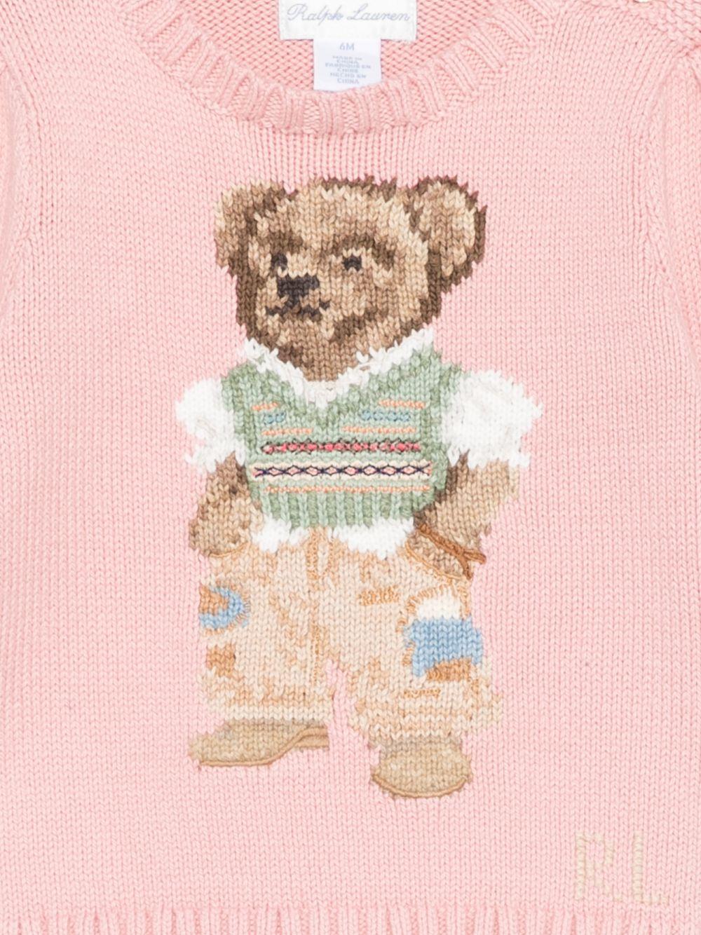 Maglione per neonata Polo Ralph lauren Kids rosa con motivo Polo Bear 310B17822 001 Ralph Lauren kids 