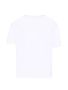 T-shirt per bambino MSGM Kids bianca con stampa logo S6MSJUTH051 001 MSGM KIDS 