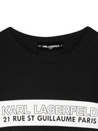 T-shirt per bambino Karl Lagerfeld Kids nero con stampa grafica Z30954 09B KARL LAGERFELD KIDS 