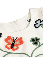 Abito Carlin per bambina Molo bianco con farfalle ricamate 2S26E123 9840 MOLO KIDS 