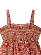 Abito per bambina Bonpoint Labeille rosso con stampa a fiori S06GDRW00047 520 BONPOINT KIDS 