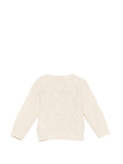 Cardigan per neonata Bonpoint beige con ricamo ciliegie S06XCAK00006 103 BONPOINT KIDS 