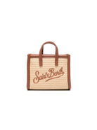 Borsa Vivian micro MC2 Saint Barth beige con trama intrecciata VIMS001 00368L MC2 ST. BARTH KIDS 
