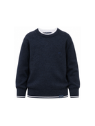Maglione per bambino Paul & Shark Kids blu con bordi a contrasto WUW005LHE88 42370 PAUL & SHARK KIDS 