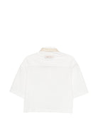 T-shirt per donna Alysi bianca con design crop 116409 P6055 LT ALYSI 