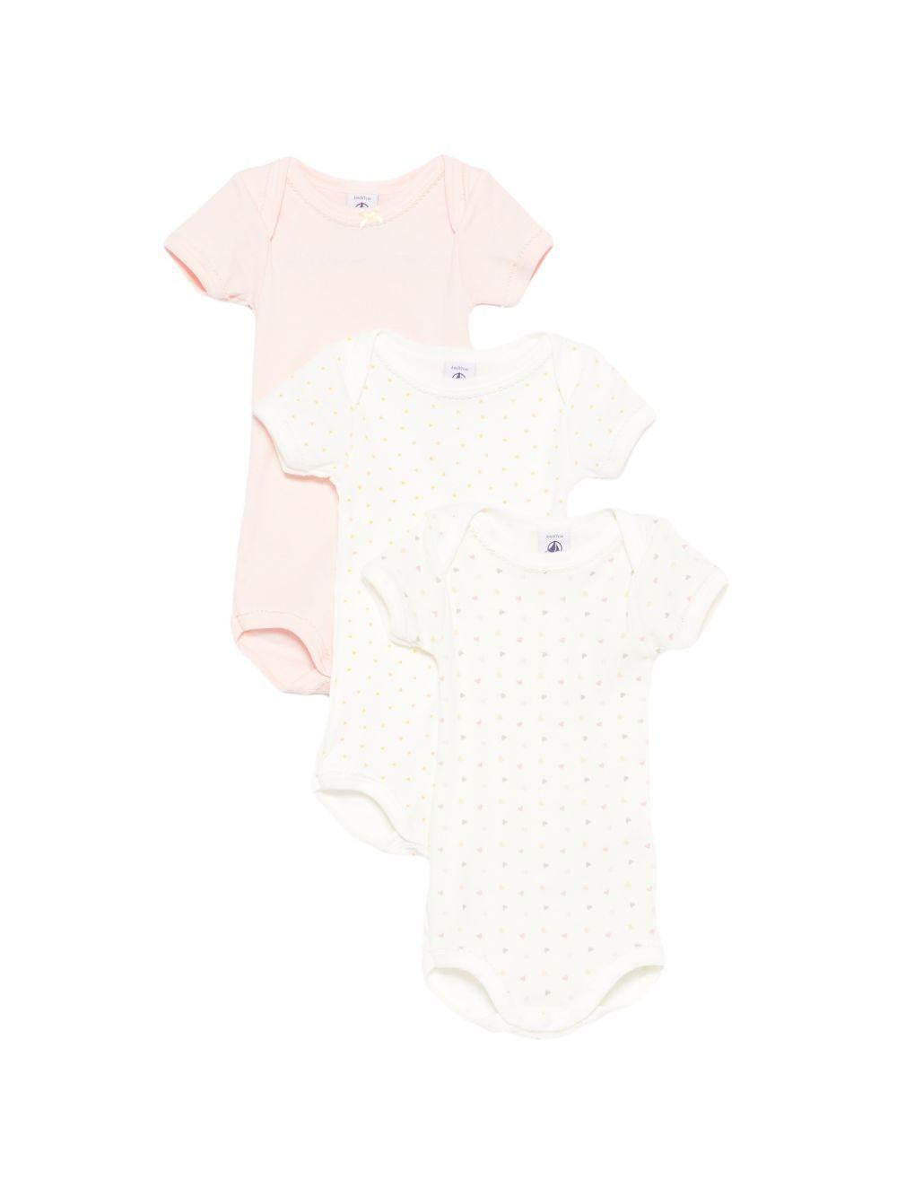 Set tre body per per neonata Petit Bateau multicolore a maniche corte A0FOT 00 PETIT BATEAU 