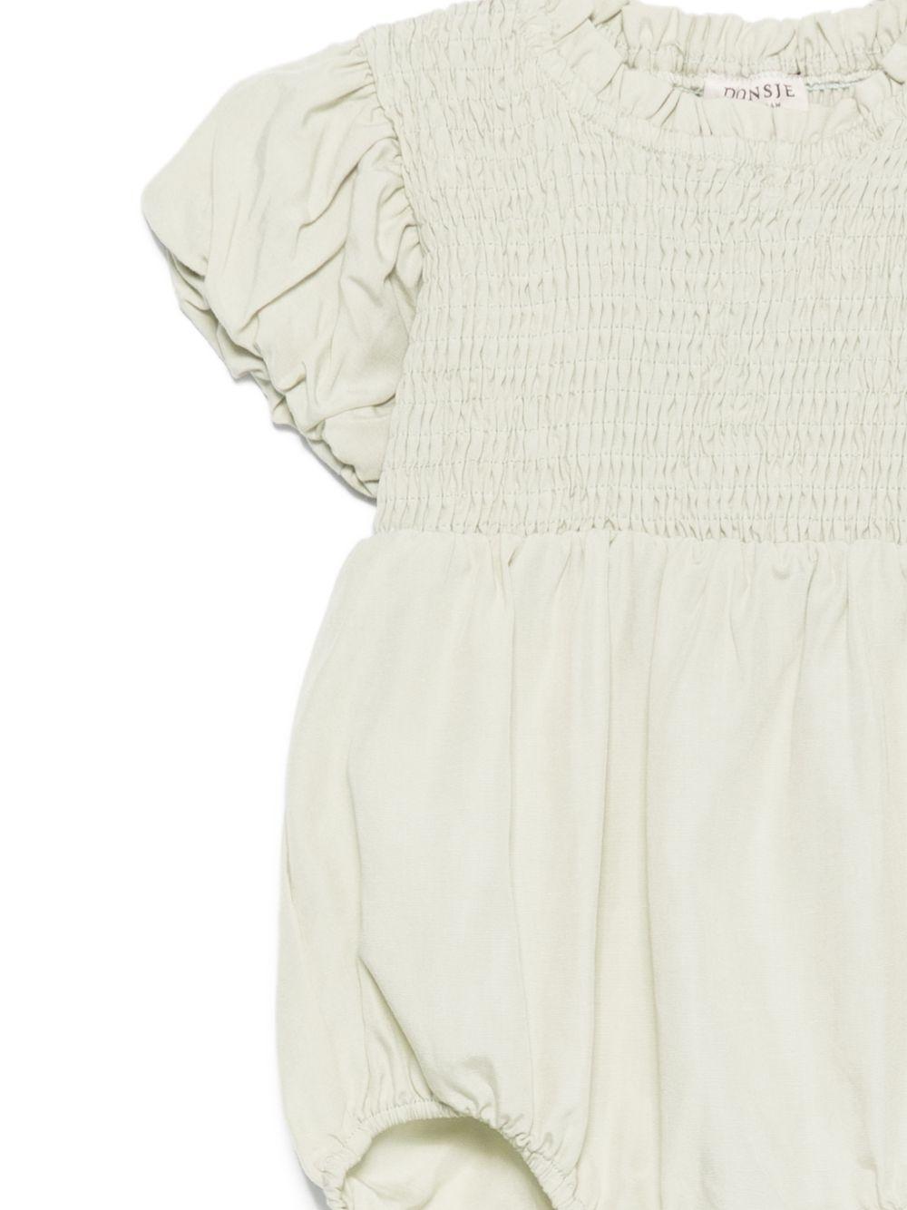Tutina Eledor per neonata Donsje verde con dettagli arricciati 3045600 00015 DONSJE KIDS 