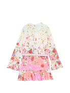 Abito per bambina Roberto Cavalli Kids multicolor con design floreale CGP26115VE MIAMI FL. ROBERTO CAVALLI KIDS 