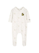 Set tutina, bavaglino e cappellino per neonato Kenzo Kids bianca con stampa a fantasia K61857 117 KENZO KIDS 