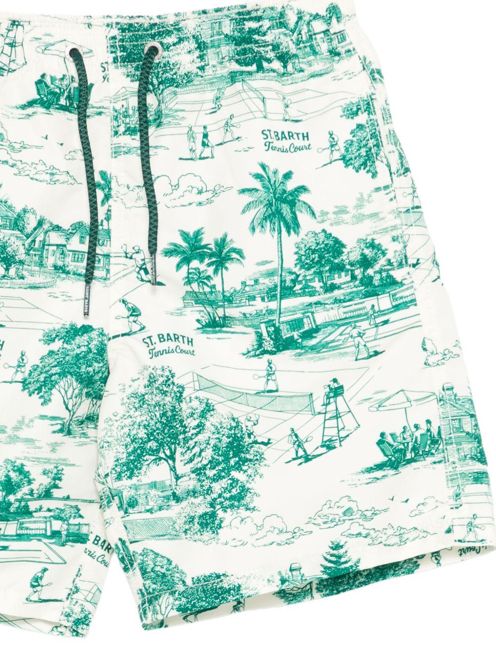 Costume da bagno per bambino MC2 Saint Barth Kids bianco con coulisse JEA0001 03839L MC2 ST. BARTH KIDS 