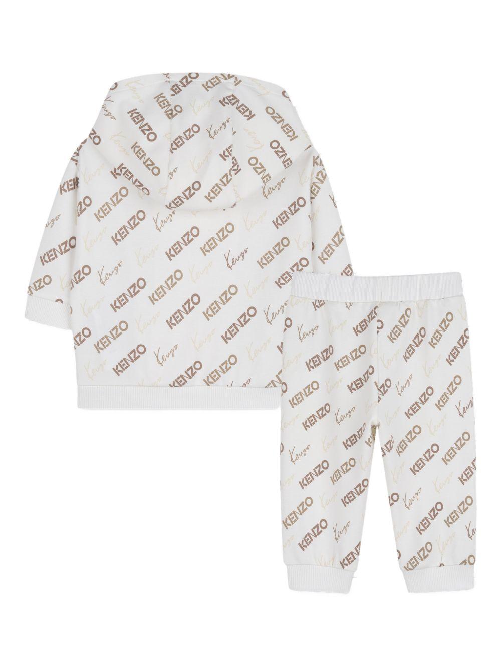 Tuta sportiva per neonato Kenzo Kids bianca con stampa K61705 117 KENZO KIDS 