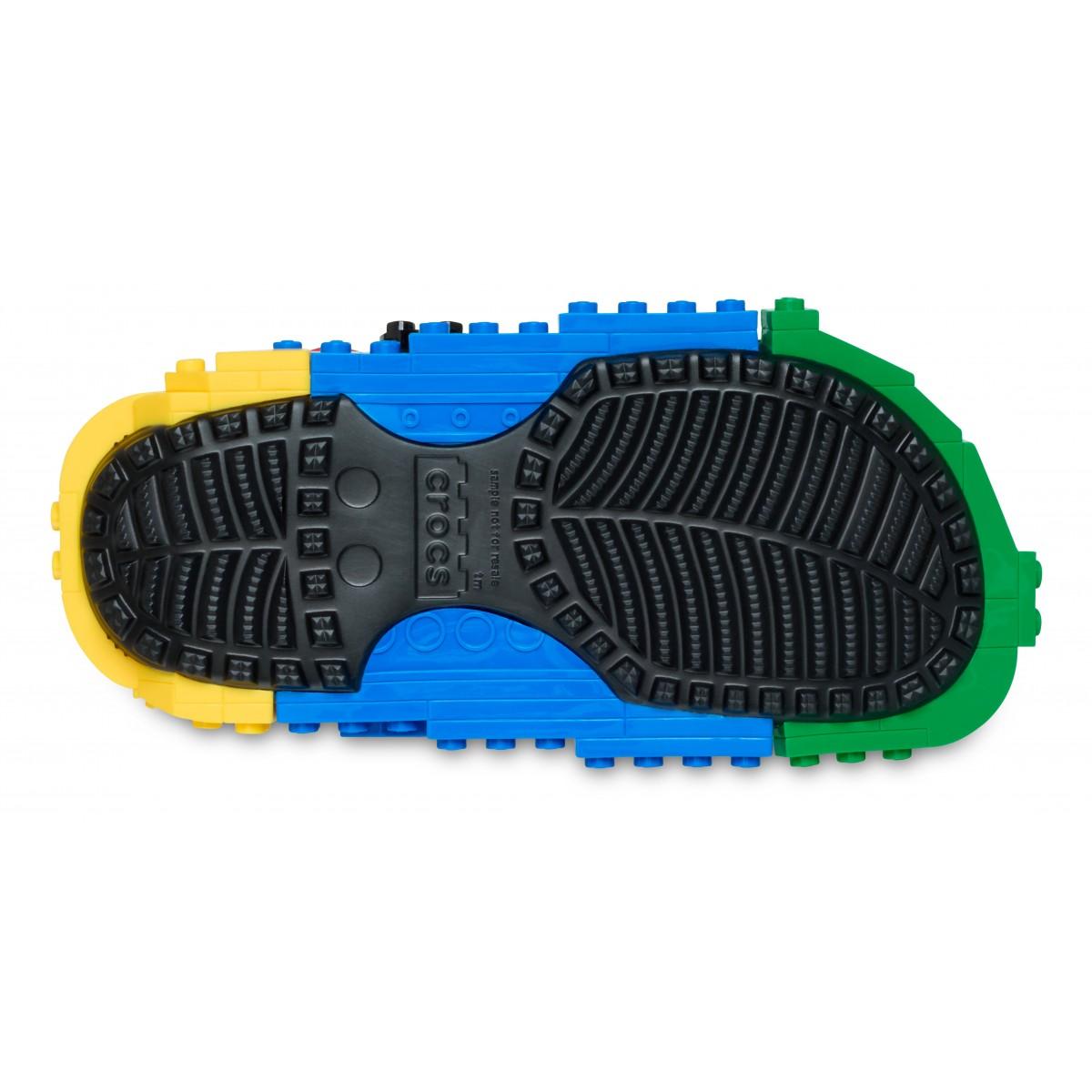 Ciabatte per bambini Crocs Kids x Lego nere con design mattoncini 211874 BLK CROCS KIDS 