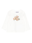 T-shirt per neonati Moschino Kids bianco con stampa grafica MYO00RLAA10 10063 MOSCHINO KIDS 