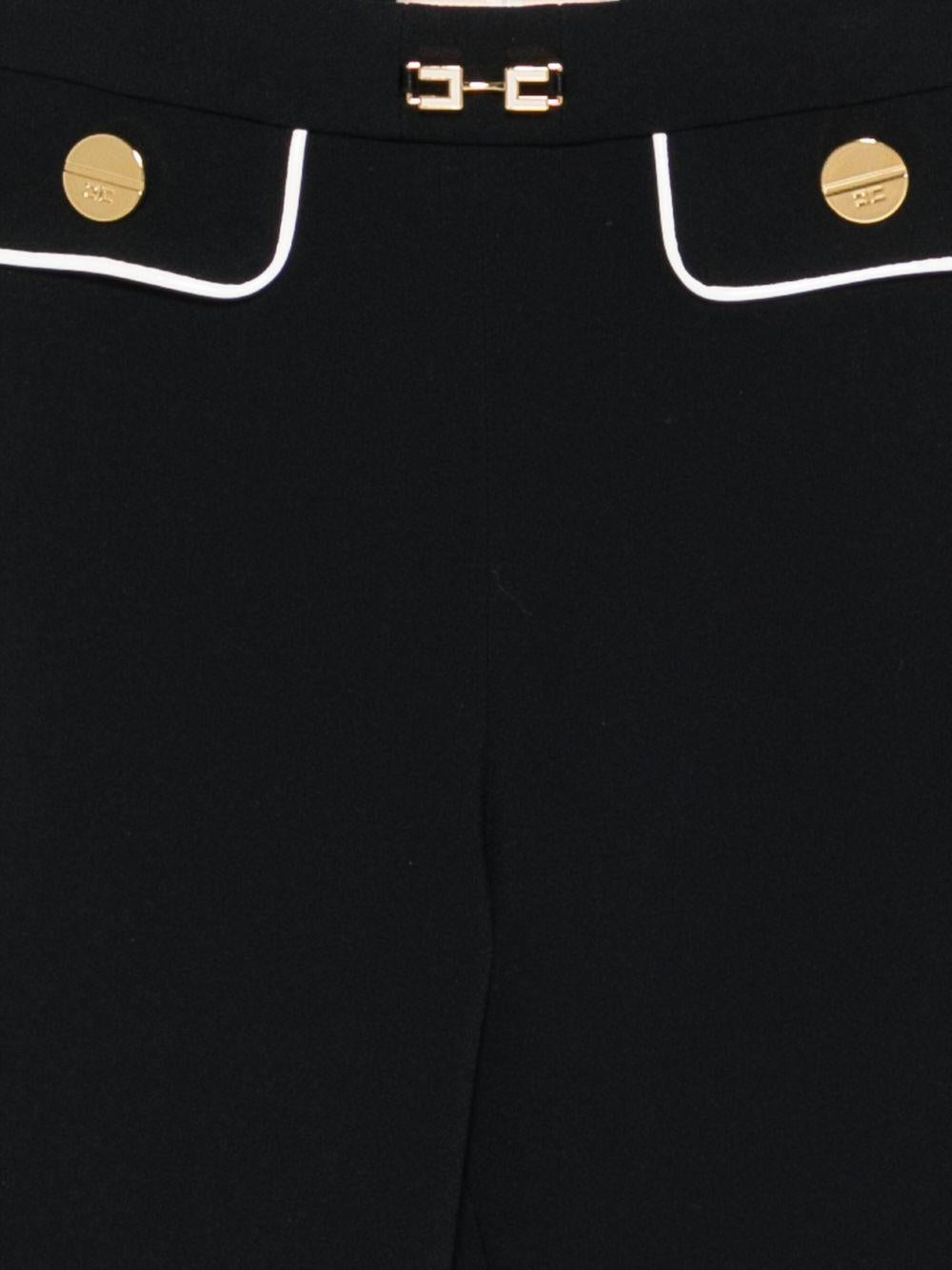 Pantaloni per bambina Elisabetta Franchi La Mia Bambina neri con decorazione color oro EFPA3020GA085 N077 ElISABETTA FRANCHI 
