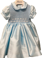 Abito per bambina Baroni azzurro con fiocco sul retro 10678 TURCHESE BARONI 