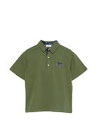 Polo per bambino Etro Kids verde con logo applicato GY8P01 Z0022 721 ETRO KIDS 