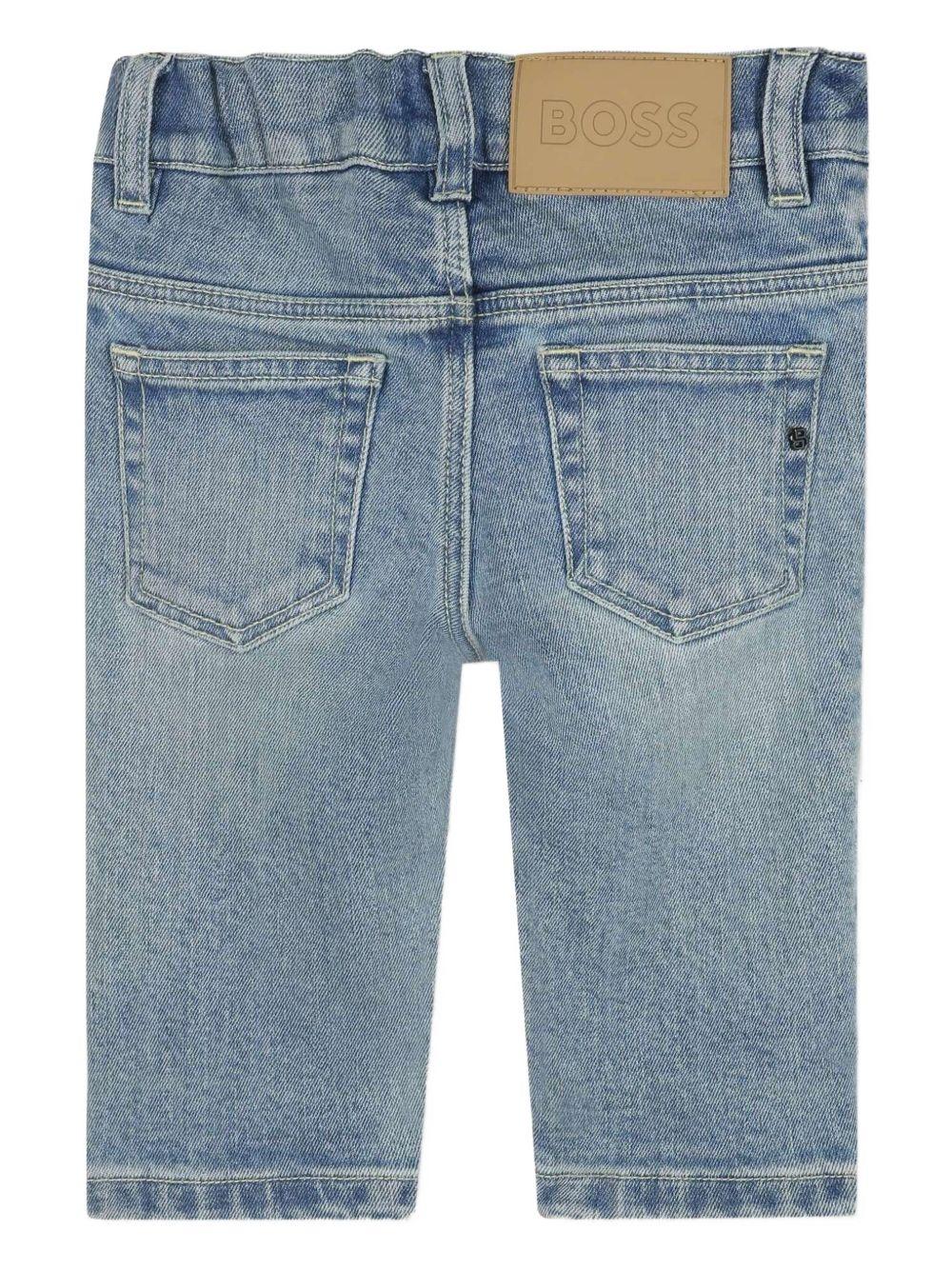 Jeans per neonato BOSS Kids denim con applicazione logo J52441 Z18 BOSS KIDS 