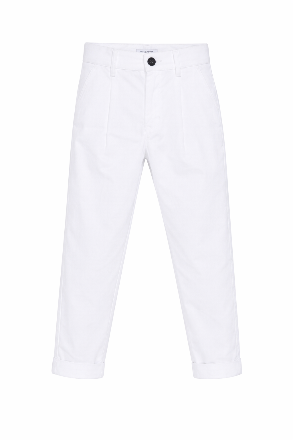 Pantaloni per bambino Paolo Pecora Kids bianco con pieghe frontali PP4312 BIANCO PAOLO PECORA KIDS 