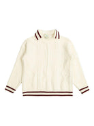 Maglione per bambino Fendi Kids bianco in maglia a trecce JUG190 AUL2 F0TU9 FENDI KIDS 
