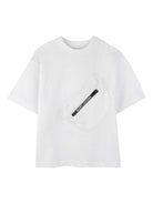 T-shirt per bambino Marc Jacobs Kids bianco con taschino 3D con zip W60449 10P THE MARC JACOBS KIDS 