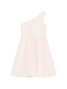 Abito monospalla per bambina Elisabetta Franchi La Mia Bambina rosa plissettato EFAB6740TV033 C036 ElISABETTA FRANCHI KIDS 