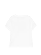 T-shirt per bambina MC2 Saint Barth Kids bianco con toppa logo animalier ELLY001 00298L MC2 ST. BARTH KIDS 