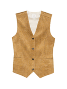 Gilet per donna Alysi marrone con texture a coste 165844 A5220 OZ ALYSI 