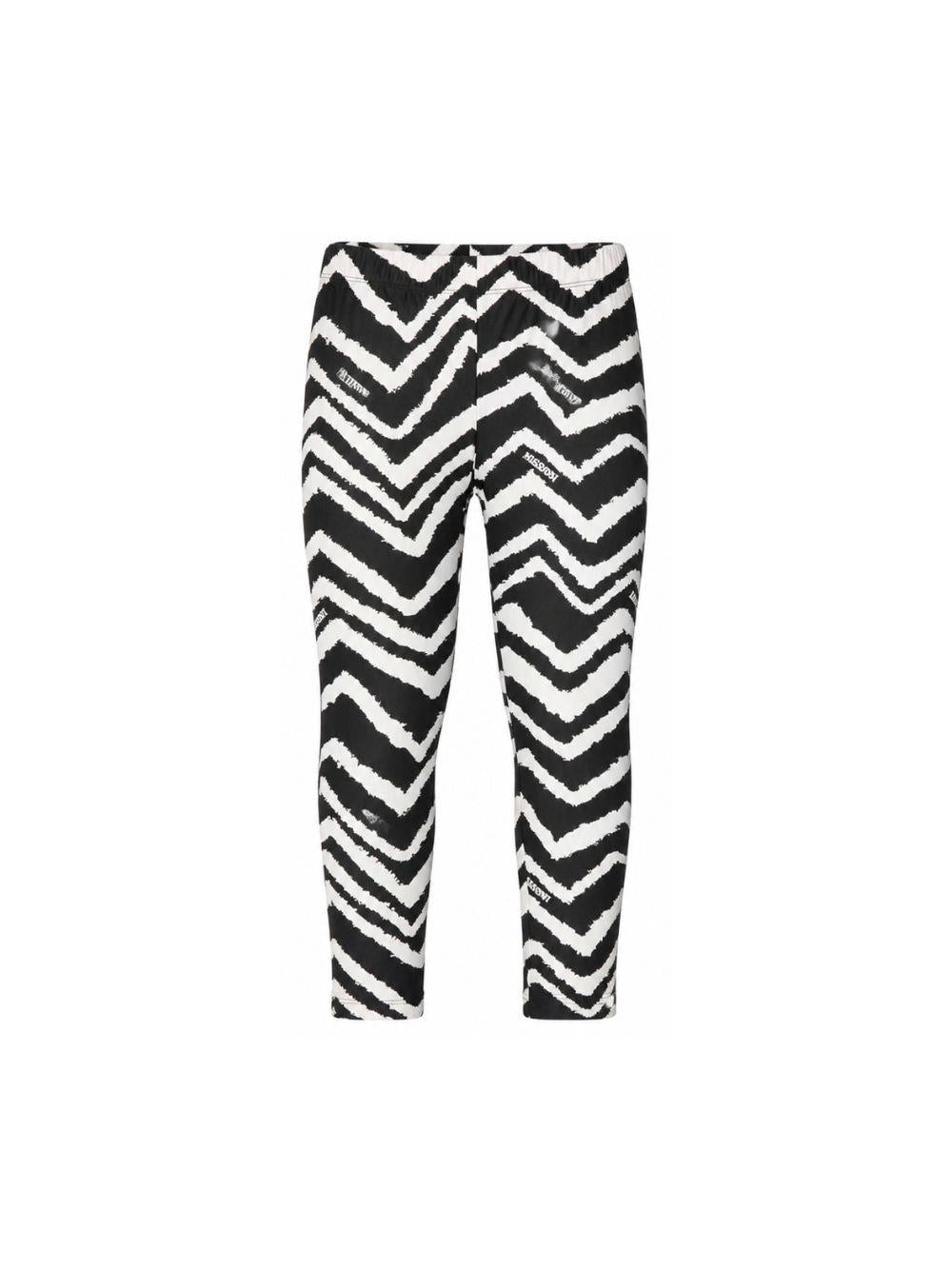 Leggings per bambina Missoni Kids nero con stampa a zigzag MZ6B30 Z4154 930BG MISSONI KIDS 