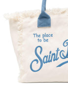 Borsa Vanity MC2 Saint Barth bianca con logo e manici a contrasto VANI001 09479L MC2 ST. BARTH KIDS 