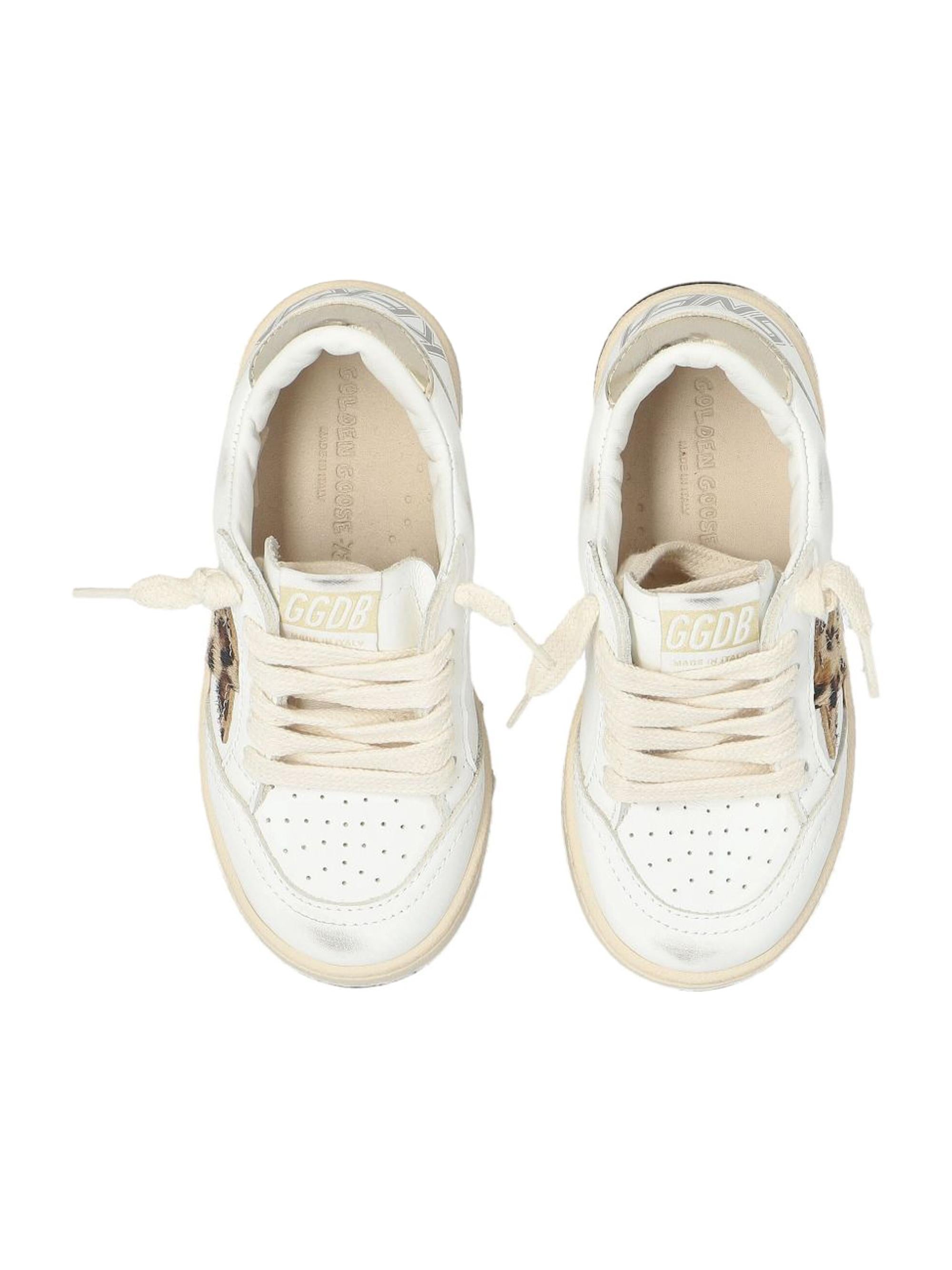 Sneakers Ballstar per bambino Golden Goose Kids bianche con applicazione a stella F00439F008047 12380 GOLDEN GOOSE KIDS 