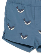 Costume per neonato Donsje blu con ricamo balene all-over 4117302 00185 DONSJE KIDS 