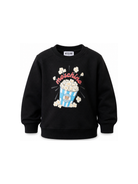 Felpa per bambini Moschino Kids nera con stampa grafica HNF099LCA94 60100 MOSCHINO KIDS 