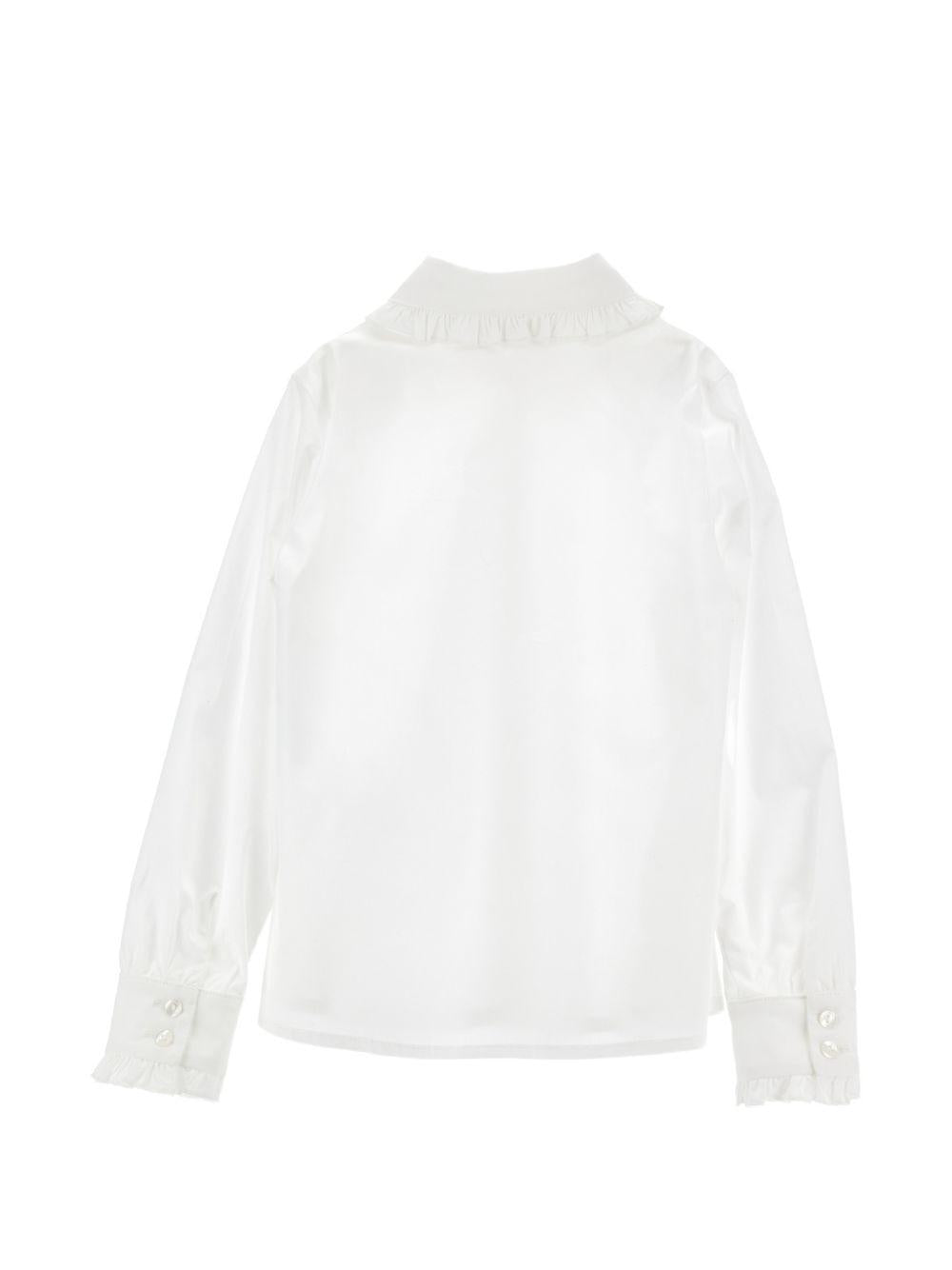Camicia per bambina Monnalisa Kids bianca con colletto con ruches 18HANA 8153 9956 MONNALISA KIDS 