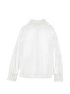 Camicia per bambina Monnalisa Kids bianca con colletto con ruches 18HANA 8153 9956 MONNALISA KIDS 