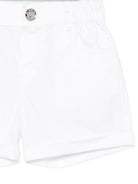 Shorts per neonato Moschino Kids bianchi con logo sul retro MNQ00RLLA10 10101 MOSCHINO KIDS 