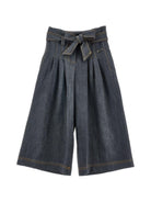 Pantaloni per bambina Monnalisa Kids grigi con dettagli plissettati 17H400 8208 032F MONNALISA KIDS 