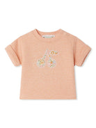 T-shirt per neonata Bonpoint Clelie arancione con dettaglio con applicazione S05XSWK00001 137 BONPOINT KIDS 