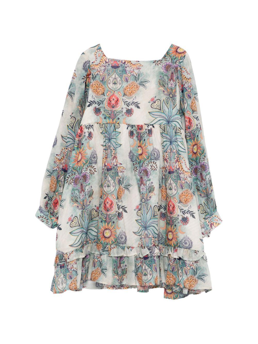 Abito per bambina Just Cavalli Kids Little Rogue multicolore con ruches JGP26130VE TR.GARDEN ROBERTO CAVALLI KIDS 